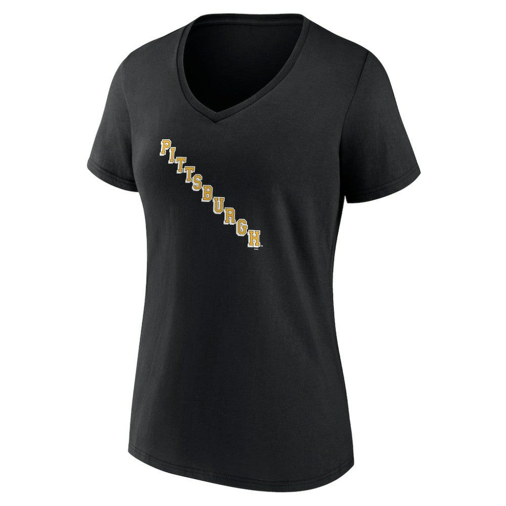Pittsburgh Penguins Women's Alternate Logo V-Neck T-Shirt - Black | NHL on sale