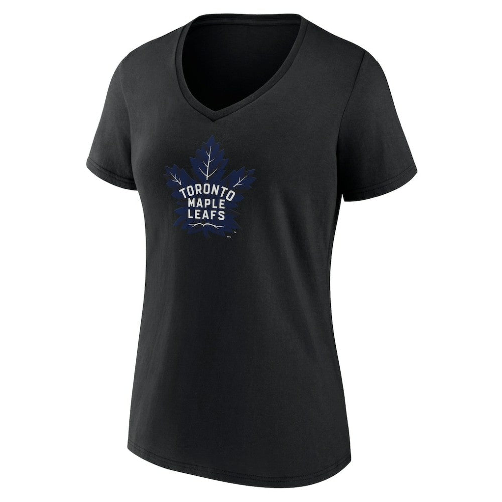 Toronto Maple Leafs Women's Alternate Logo V-Neck T-Shirt - Black | NHL near me