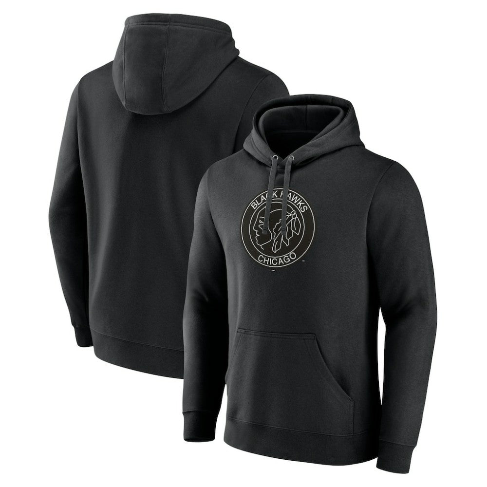Chicago Blackhawks Alternate Logo Pullover Hoodie - Black | NHL Lifestyle