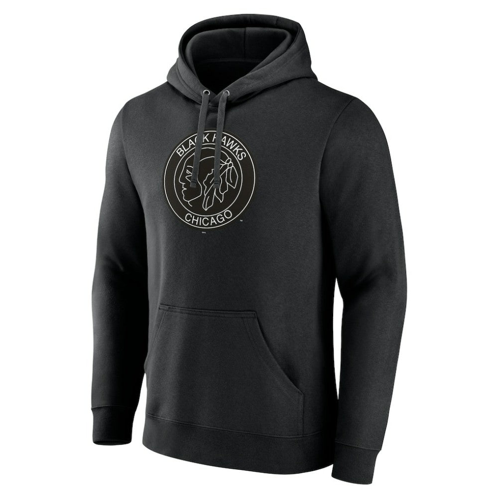 Chicago Blackhawks Alternate Logo Pullover Hoodie - Black | NHL Lifestyle