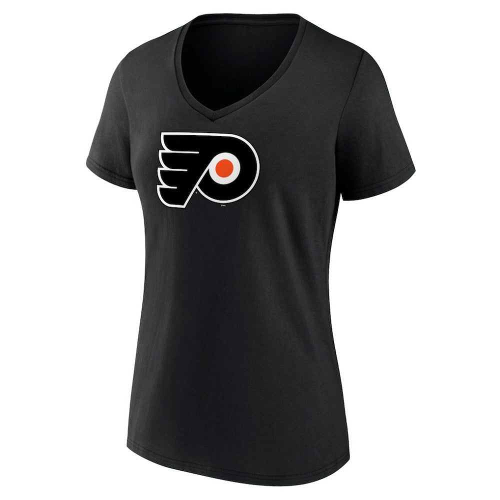 Philadelphia Flyers Women's Alternate Logo V-Neck T-Shirt - Black | NHL sale