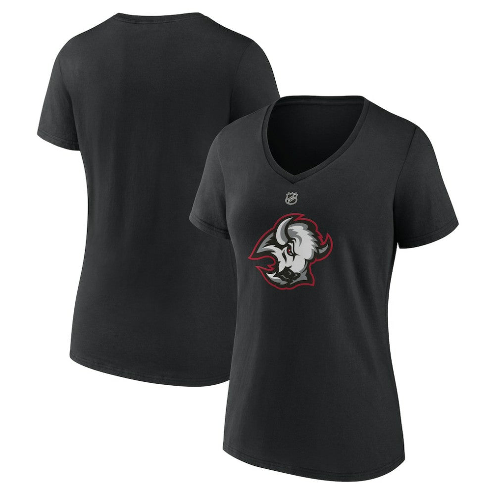 Buffalo Sabres Women's Alternate Logo V-Neck T-Shirt - Black | NHL discount