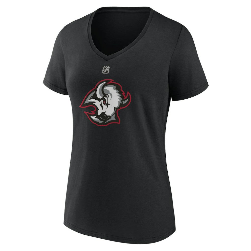 Buffalo Sabres Women's Alternate Logo V-Neck T-Shirt - Black | NHL discount