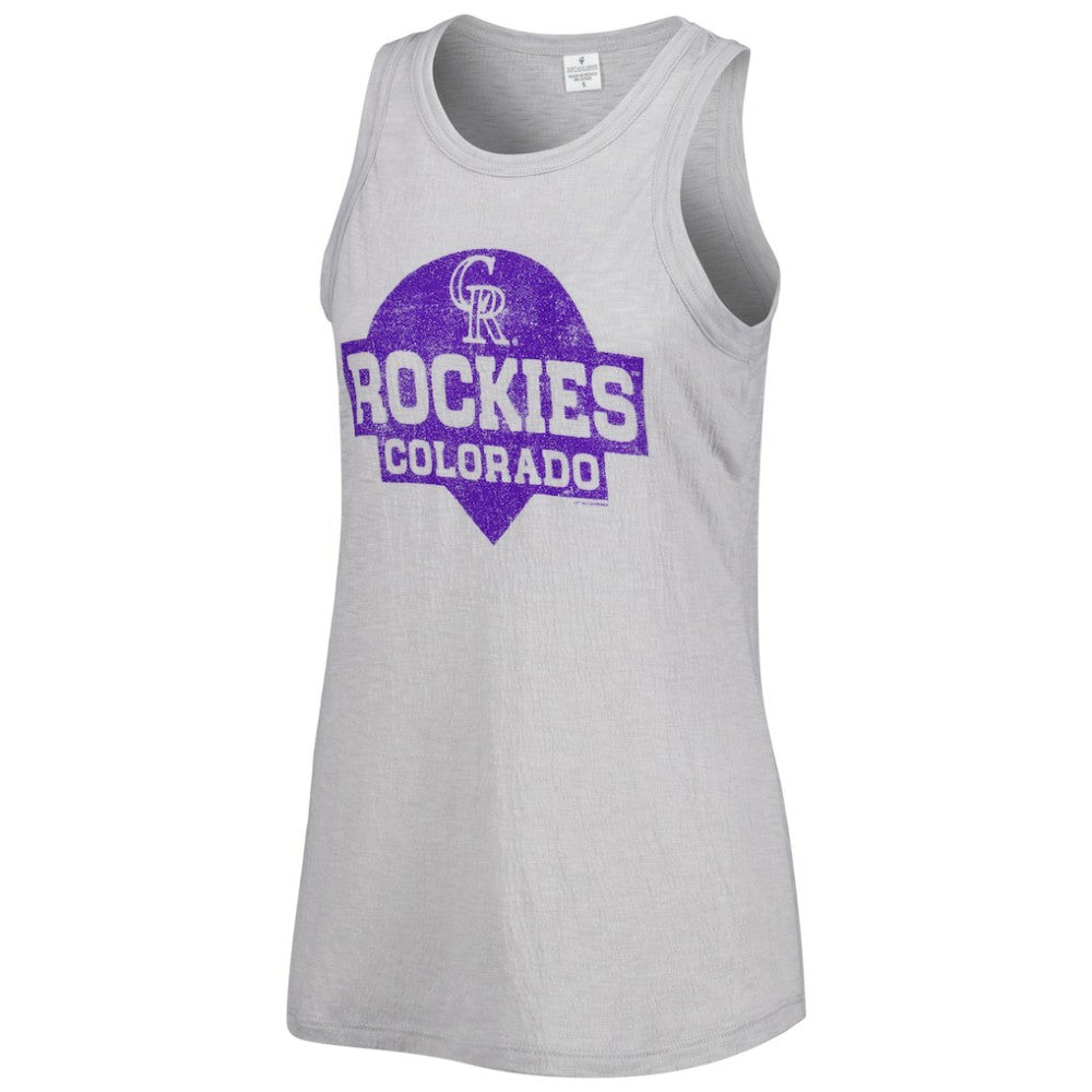 Colorado Rockies Soft as a Grape Women's Tri-Blend Tank Top for sale