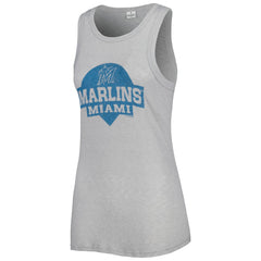 Miami Marlins Soft as a Grape Women's Tri-Blend Tank Top Near Me