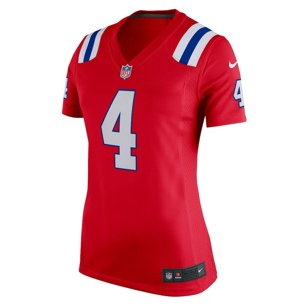 Bailey Zappe New England Patriots Women's Team Game Jersey - Red - Nike