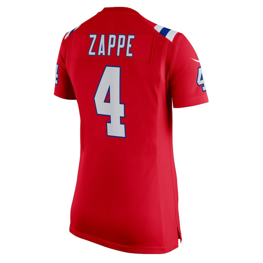 Bailey Zappe New England Patriots Women's Team Game Jersey - Red - Nike