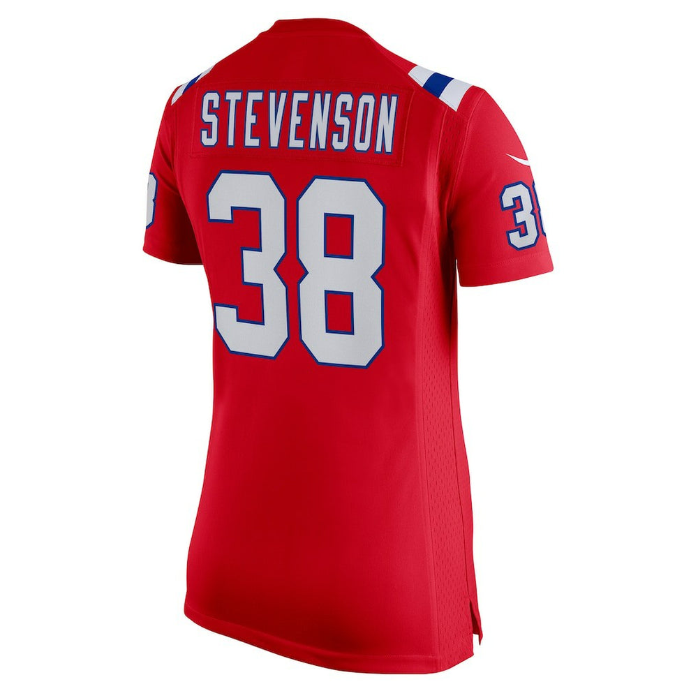 Rhamondre Stevenson New England Patriots Women's Team Game Jersey - Red - Nike