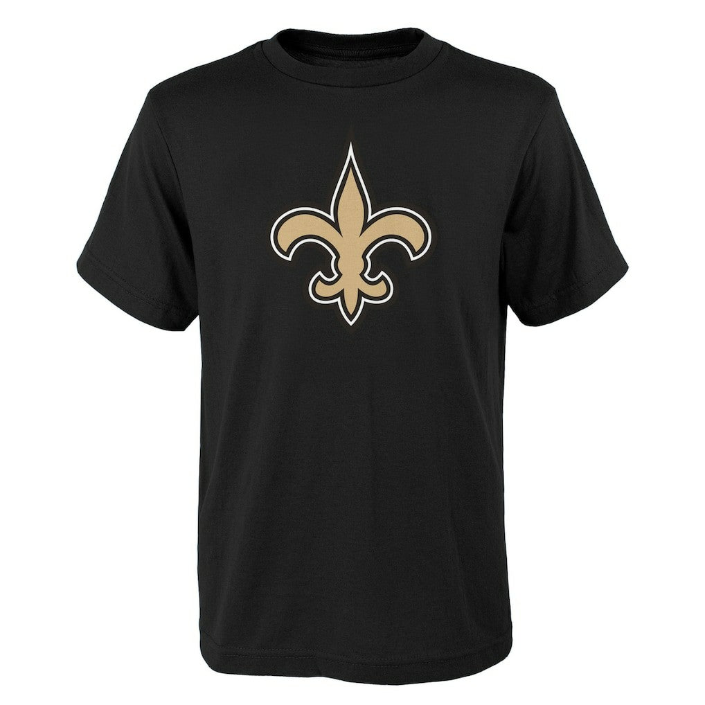 New Orleans Saints Outerstuff Youth Primary Logo T-Shirt - Black - NFL