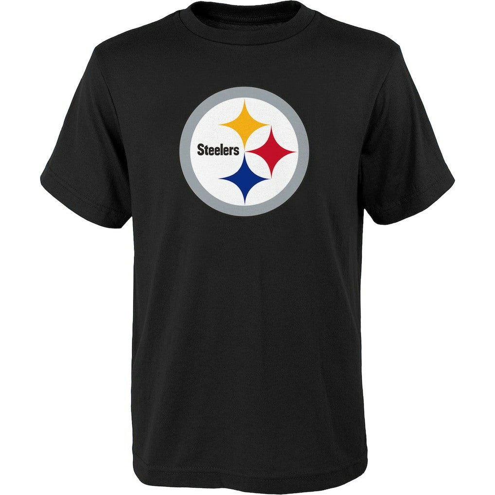 Pittsburgh Steelers Outerstuff Youth Primary Logo T-Shirt - Black - NFL