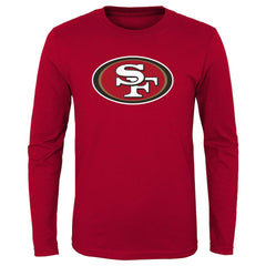 San Francisco 49ers Youth Primary Logo Long Sleeve T-Shirt - Scarlet - NFL