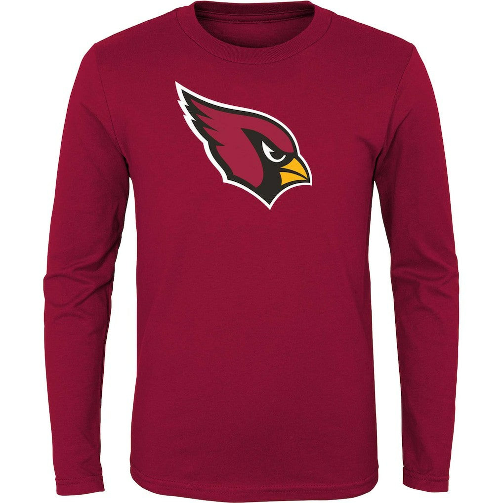Arizona Cardinals Youth Primary Logo Long Sleeve T-Shirt - Cardinal - NFL