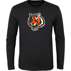 Cincinnati Bengals Youth Primary Logo Long Sleeve T-Shirt - Black - NFL