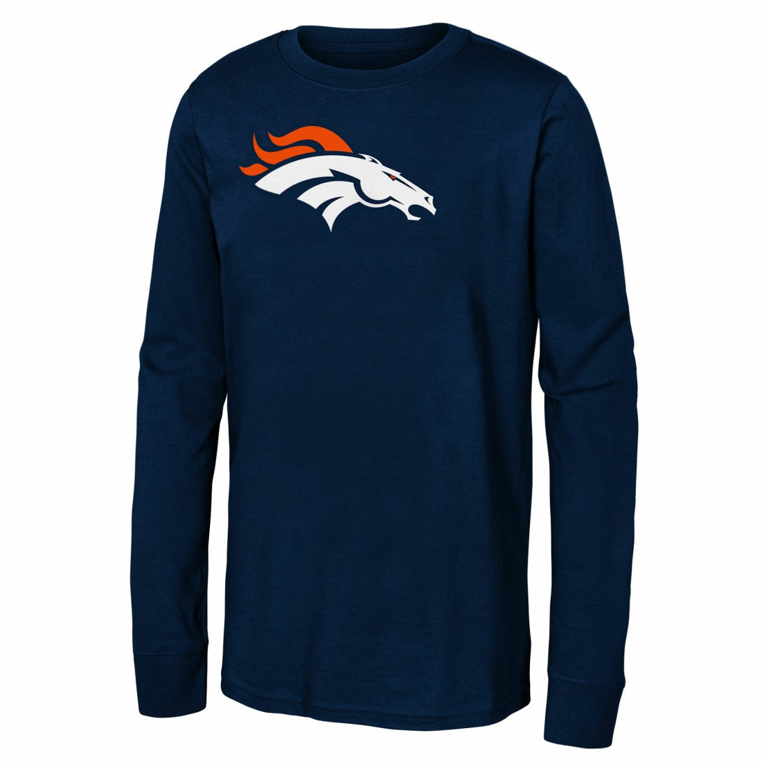 Denver Broncos Youth Primary Logo Long Sleeve T-Shirt - Navy - NFL