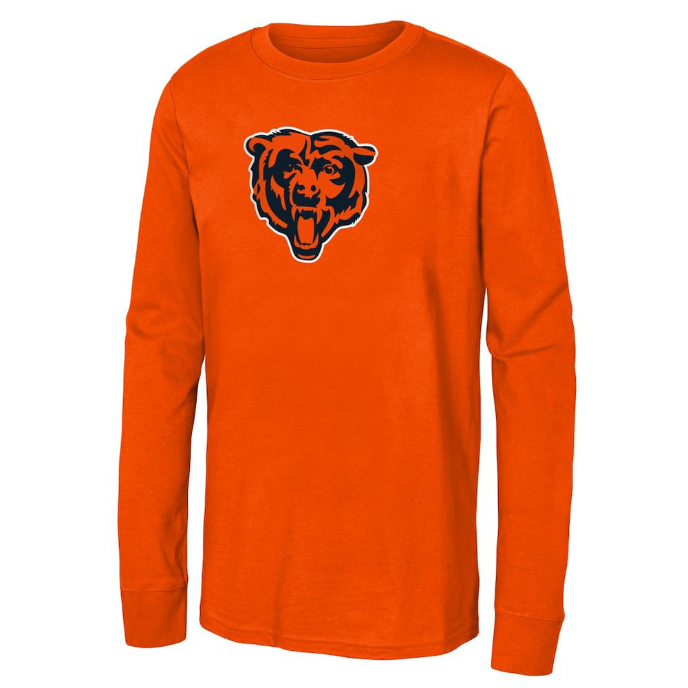Chicago Bears Youth Primary Logo Long Sleeve T-Shirt - Orange - NFL