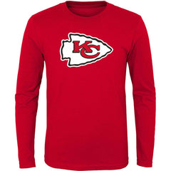 Kansas City Chiefs Youth Primary Logo Long Sleeve T-Shirt - Red - NFL