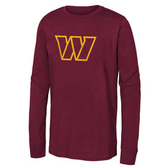 Washington Commanders Youth Primary Logo Long Sleeve T-Shirt - Burgundy - NFL