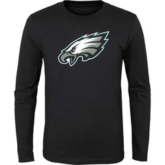 Philadelphia Eagles Youth Primary Logo Long Sleeve T-Shirt - Black - NFL