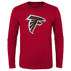 Atlanta Falcons Youth Primary Logo Long Sleeve T-Shirt - Red - NFL
