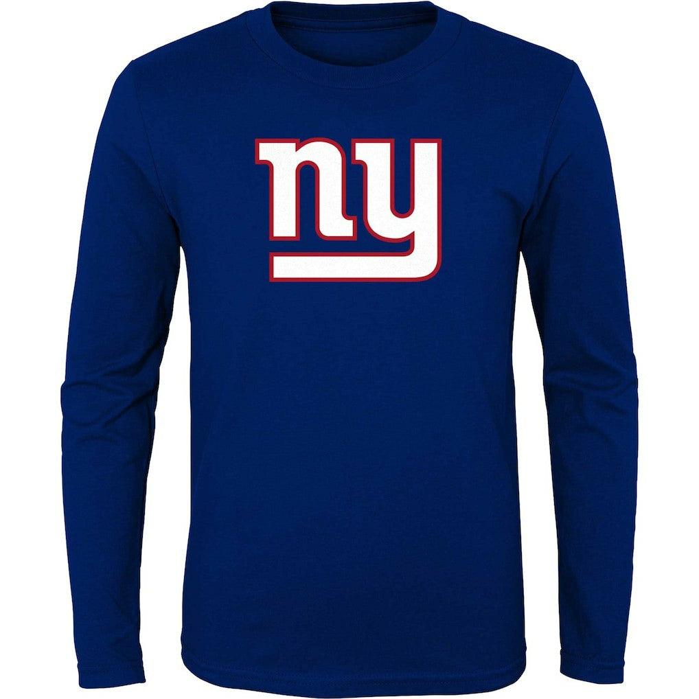 New York Giants Youth Primary Logo Long Sleeve T-Shirt - Royal - NFL