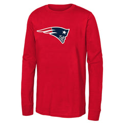 New England Patriots Youth Primary Logo Long Sleeve T-Shirt - Red - NFL