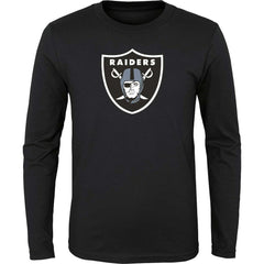 Las Vegas Raiders Youth Primary Logo Long Sleeve T-Shirt - Black - NFL