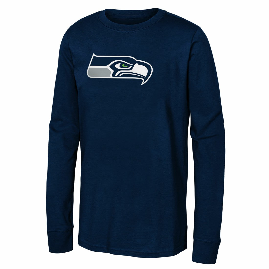 Seattle Seahawks Youth Primary Logo Long Sleeve T-Shirt - College Navy - NFL