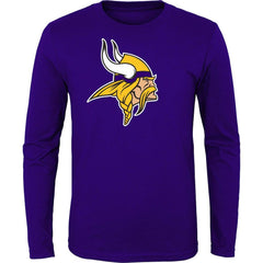 Minnesota Vikings Youth Primary Logo Long Sleeve T-Shirt - Purple - NFL