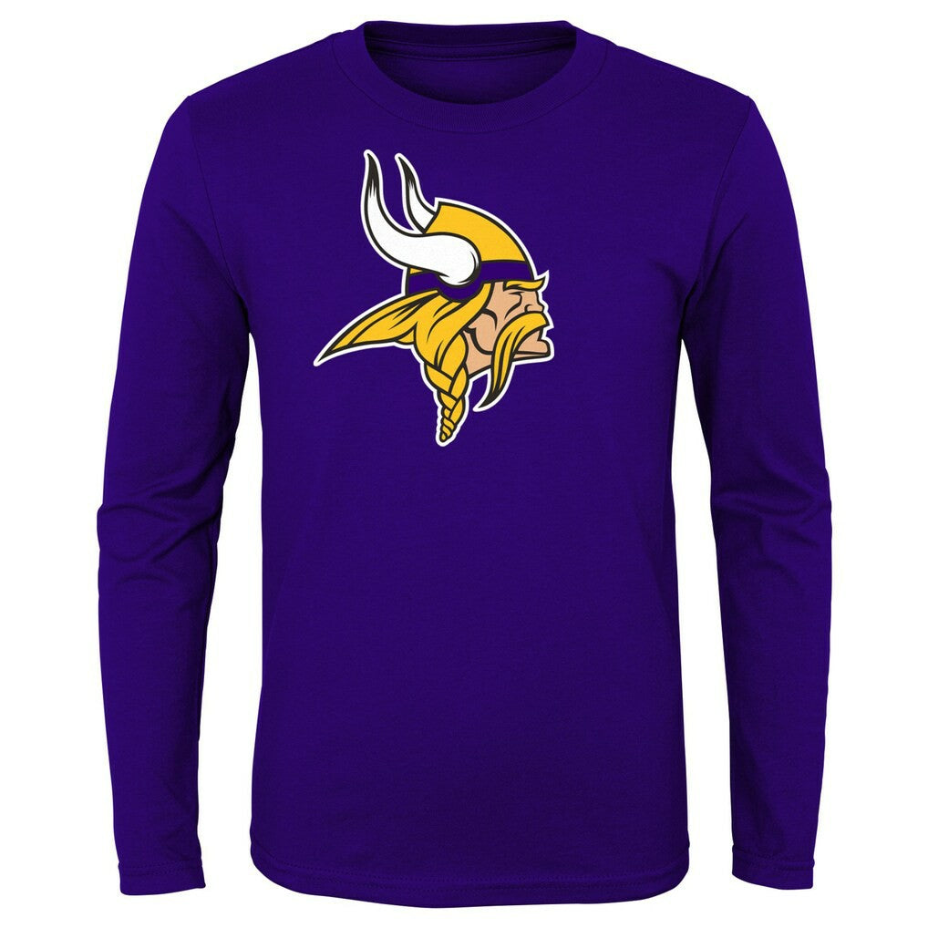 Minnesota Vikings Preschool Primary Logo Long Sleeve T-Shirt - Purple - NFL