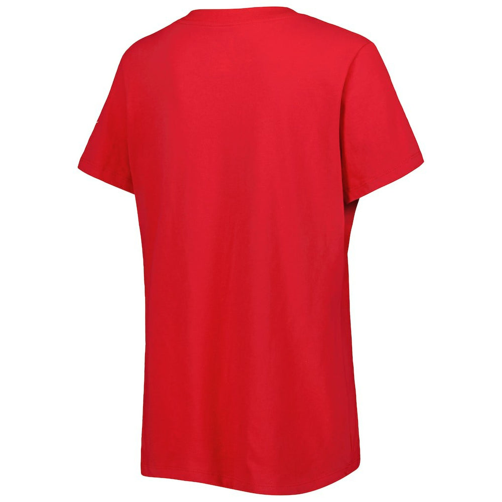 Nike Brooklyn Nets Women's Local Performance V-Neck T-Shirt Red