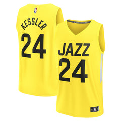 Fanatics Walker Kessler Utah Jazz Fast Break Replica Player Jersey Icon Edition Yellow