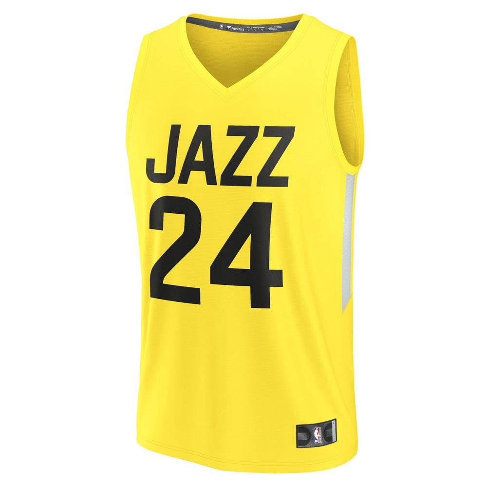 Fanatics Walker Kessler Utah Jazz Fast Break Replica Player Jersey Icon Edition Yellow