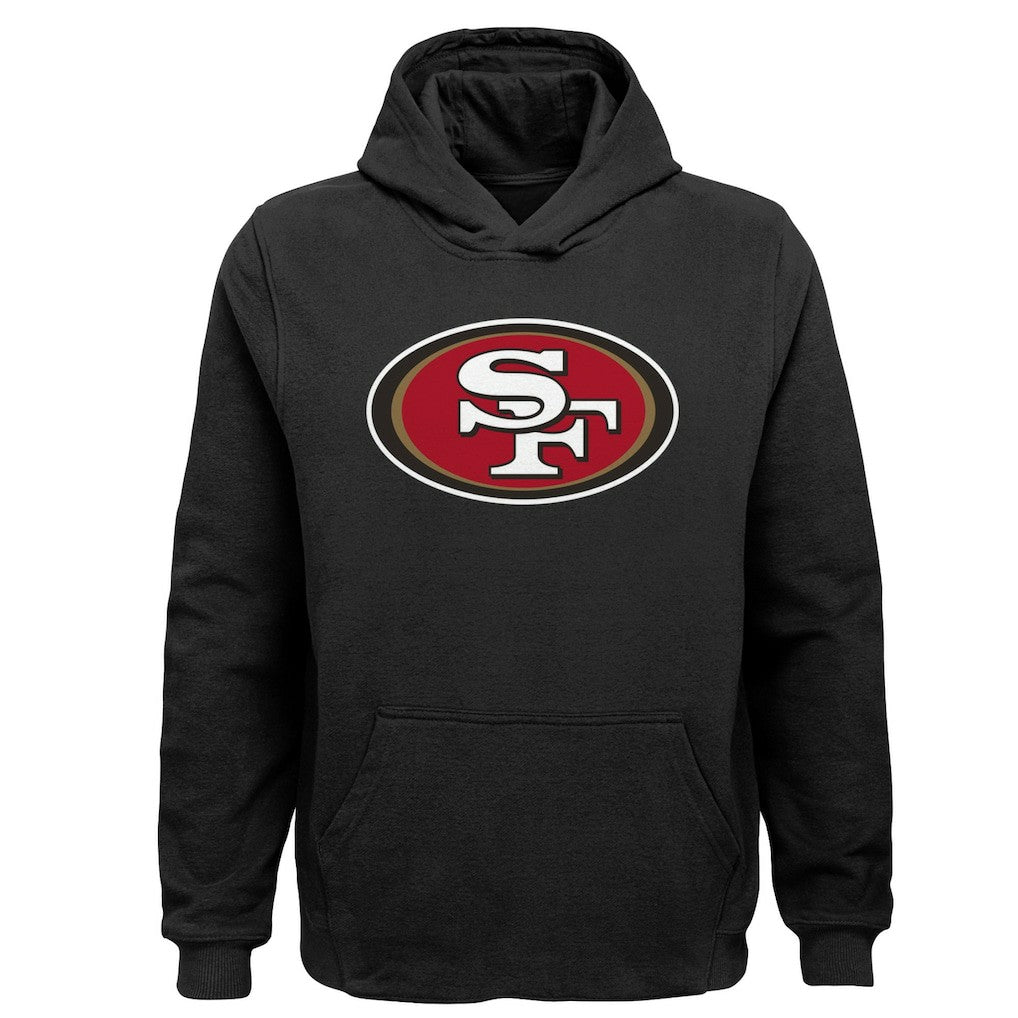 San Francisco 49ers Youth Team Logo Pullover Hoodie - Black - NFL