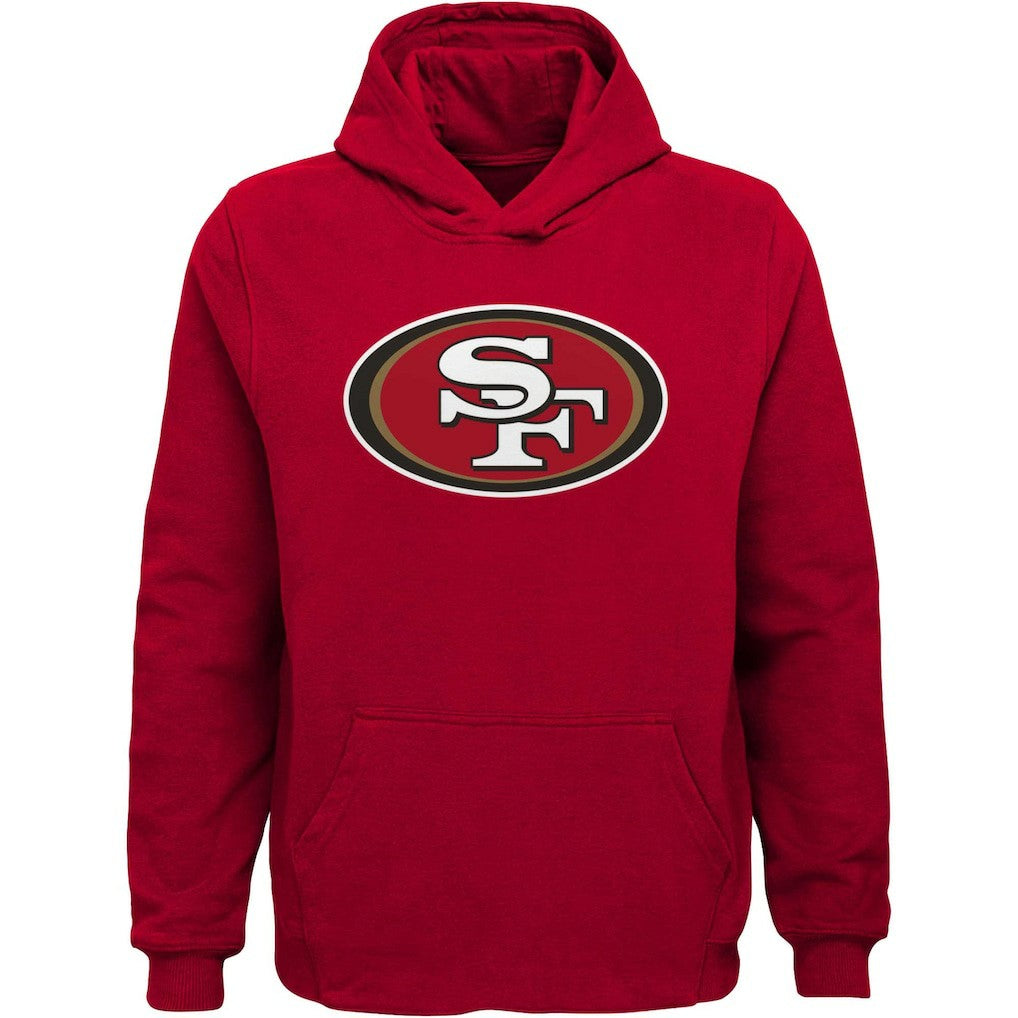 San Francisco 49ers Youth Team Logo Pullover Hoodie - Scarlet - NFL