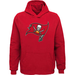 Tampa Bay Buccaneers Youth Team Logo Pullover Hoodie - Red - NFL