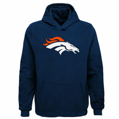 Denver Broncos Youth Team Logo Pullover Hoodie - Navy - NFL