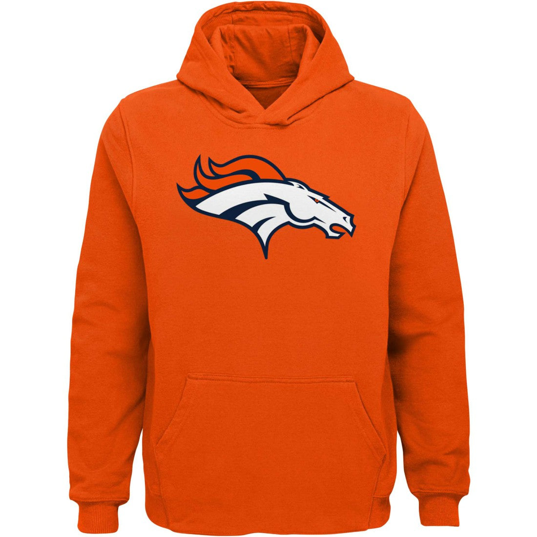 Denver Broncos Youth Team Logo Pullover Hoodie - Orange - NFL