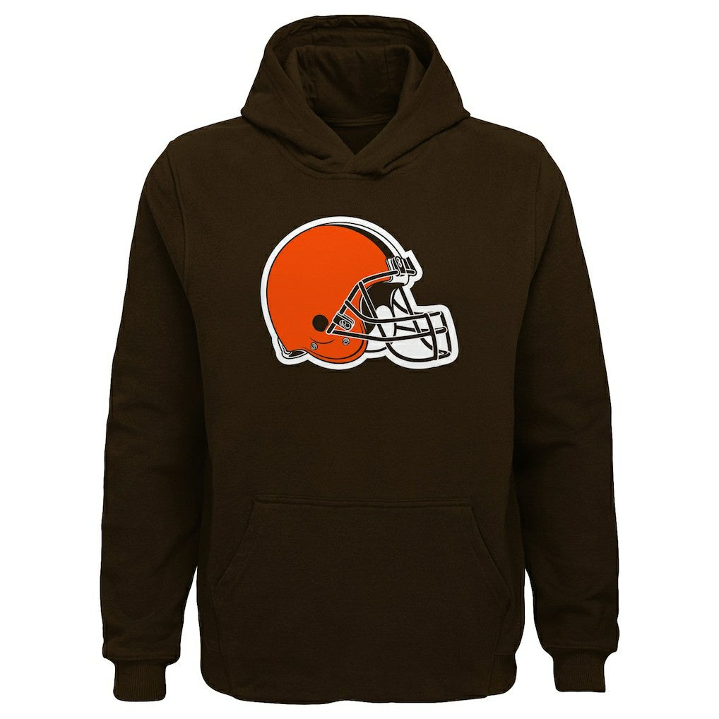 Cleveland Browns Youth Team Logo Pullover Hoodie - Brown - NFL