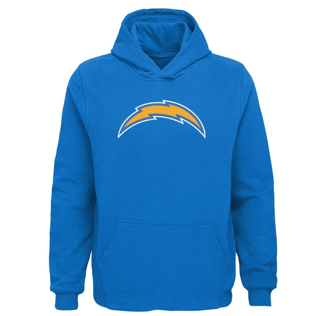 Los Angeles Chargers Youth Team Logo Pullover Hoodie - Powder Blue - NFL