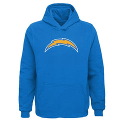 Los Angeles Chargers Youth Team Logo Pullover Hoodie - Powder Blue - NFL