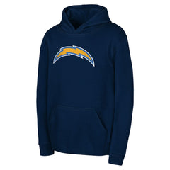 Los Angeles Chargers Youth Team Logo Pullover Hoodie - Navy - NFL