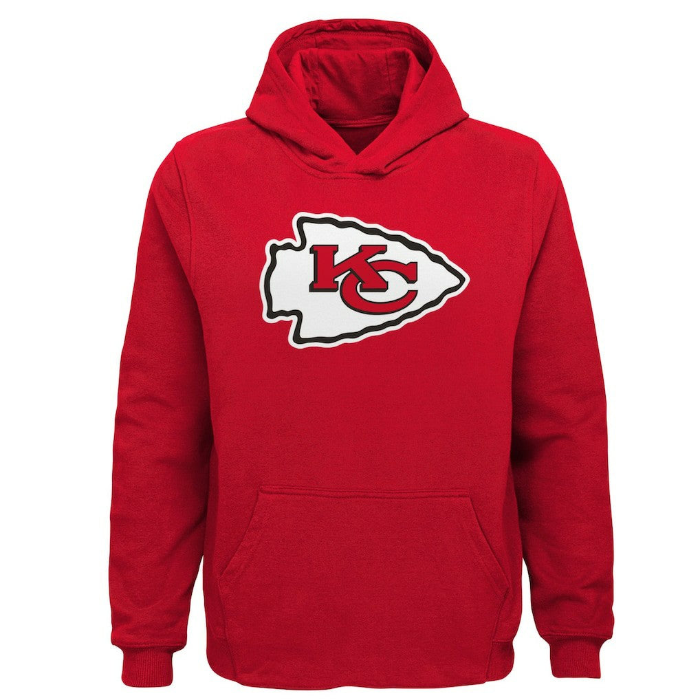 Kansas City Chiefs Youth Team Logo Pullover Hoodie - Red - NFL