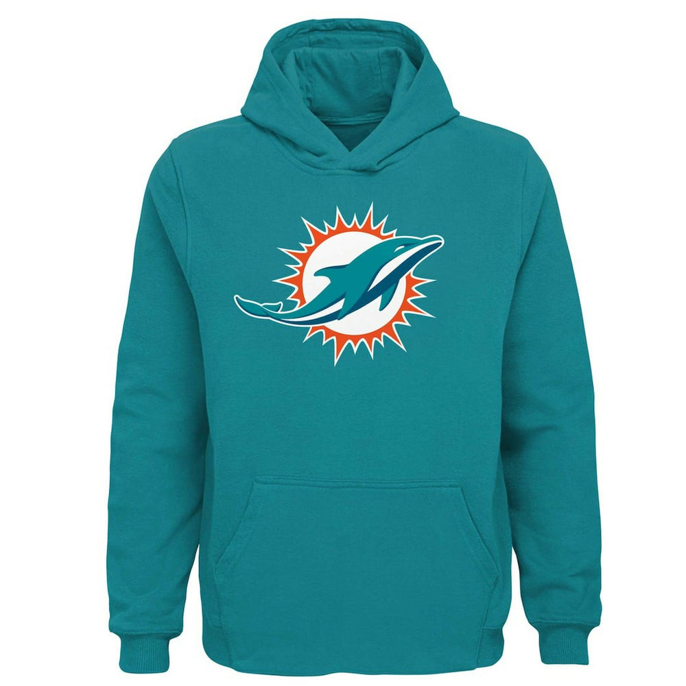 Miami Dolphins Youth Team Logo Pullover Hoodie - Aqua - NFL