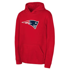 New England Patriots Youth Team Logo Pullover Hoodie - Red - NFL
