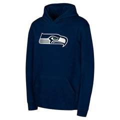 Seattle Seahawks Youth Team Logo Pullover Hoodie - College Navy - NFL