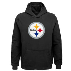 Pittsburgh Steelers Youth Team Logo Pullover Hoodie - Black - NFL