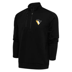 Pittsburgh Penguins Antigua Special Edition 2.0 Generation Quarter-Zip Pullover Top - Black | NHL Lifestyle