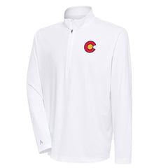 Colorado Avalanche Antigua Special Edition 2.0 Tribute Quarter-Zip Pullover Top - White | NHL on sale