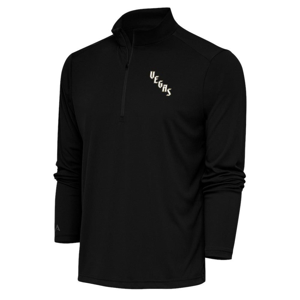 Vegas Golden Knights Antigua Special Edition 2.0 Tribute Quarter-Zip Pullover Top - Black | NHL sale