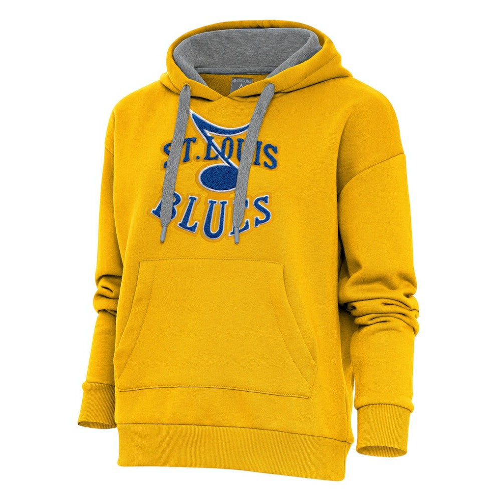 St. Louis Blues Antigua Special Edition 2.0 Victory Pullover Hoodie - Gold | NHL Clearance